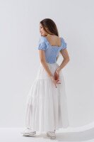 Юбка однотонная женская 3301 One Size Белый  Фото №2