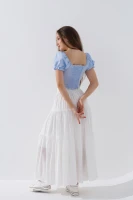 Юбка однотонная женская 3301 One Size Белый  Фото №2