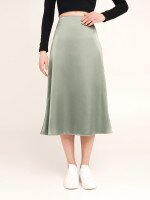Юбка однотонная женская LAWA WTC02359 XS Оливковый  Фото №2
