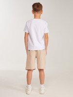 Купить Спортивные шорты однотонные для мальчика Aura Style 5025-1 116 см Бежевый Артикул: 2000999615009 Миниатюра фотографии № 4