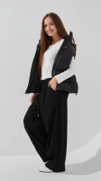 Купити Спортивні штани Baggy однотонні жіночі GENUA 601 M Чорний Артикул: 2000991054288 Фото мініатюра № 3