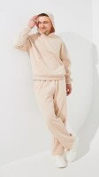 Купить Спортивные штаны однотонные мужские GENUA G01225-0003 S Бежевый Артикул: 2000999394485 Миниатюра фотографии № 3