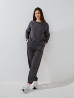 Купить Спортивные штаны однотонные женские GENUA G01142-0001K S Графитовый Артикул: 2000999486463 Миниатюра фотографии № 2