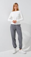 Купить Спортивные брюки однотонные женские On me 2528 XS Серый Артикул: 2000999316494 Миниатюра фотографии № 2