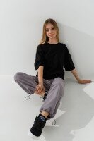 Спортивні штани палаццо для дівчинки  128 146 см Сірий  Фото №2