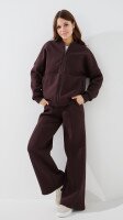 Купить Спортивные штаны палаццо однотонные женские LAWA WBC02432 S Шоколадный Артикул: 2888000025692 Миниатюра фотографии № 1