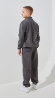 Купить Спортивный костюм кофта+штаны однотонный для мальчика LAWA BBC02342 140 см Графитовый Артикул: 2888000023971 Миниатюра фотографии № 6