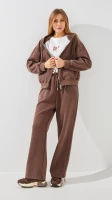 Купить Спортивный костюм палаццо однотонный женский GENUA 6656 2XL Коричневый Артикул: 2000999407192 Миниатюра фотографии № 2