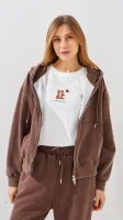 Купить Спортивный костюм палаццо однотонный женский GENUA 6656 2XL Коричневый Артикул: 2000999407192 Миниатюра фотографии № 3