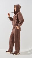 Купить Спортивный костюм палаццо однотонный женский GENUA 6656 M Коричневый Артикул: 2000999407161 Миниатюра фотографии № 6