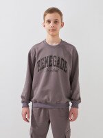 Купить Спортивный костюм свитшот+штаны для мальчика LAWA P-BB02338 146 см Коричневый-графитовый Артикул: 2000999531286 Миниатюра фотографии № 2