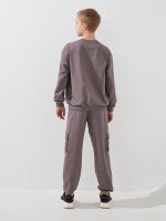 Купить Спортивный костюм свитшот+штаны для мальчика LAWA P-BB02338 146 см Коричневый-графитовый Артикул: 2000999531286 Миниатюра фотографии № 5