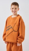 Купить Спортивный костюм свитшот+штаны для мальчика Q62510 116 см Оранжевый Артикул: 2000999436437 Миниатюра фотографии № 3