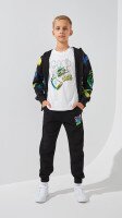 Купить Спортивный костюм толстовка+штаны+футболка для мальчика Непослушки HKD-254 98 см Черно-желтый Артикул: 2000999268441 Миниатюра фотографии № 1