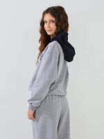 Купить Спортивный костюм худи+штаны для девочки LAWA P-GB02346 134 см Светло-серый меланж Артикул: 2000999563058 Миниатюра фотографии № 5