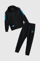 Спортивний костюм (кофта+штани) для хлопчика XHZ-0596 158 см Чорно-блакитний (2000990733139D)  Фото №7