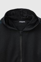 Спортивний костюм (кофта+штани) для хлопчика XHZ-0596 158 см Чорно-блакитний (2000990733139D)  Фото №9