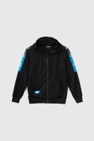 Спортивний костюм (кофта+штани) для хлопчика XHZ-0596 158 см Чорно-блакитний (2000990733139D)  Фото №8