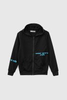 Спортивный костюм (кофта+штаны) для мальчика XHZ-0599 146 см Черно-голубой (2000990732996D)  Фото №6