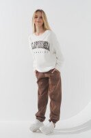 Спортивные штаны для девочки ANGELOS 7136 146 см Кофейный (2000990722898W)  Фото №1