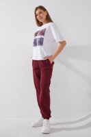 Спортивные штаны джоггеры женские LAWA WBC02463 XL Бордовый  Фото №2