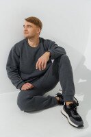 Спортивні штани однотонні чоловічі Demos 206 baza S Темно-сірий  Фото №0