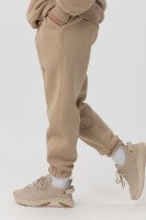 Спортивные штаны однотонные для девочки ANGELOS LX-274 146 см Бежевый (2000990146847W)  Фото №0