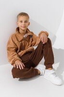 Спортивные штаны однотонные для мальчика Неслухнянки BB-7078 176 см Коричневый  Фото №0