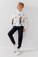 Спортивные штаны однотонные для мальчика Pitiki 9781 152 см Темно-синий  Фото №1