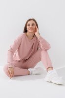 Спортивні штани жіночі On me Onme-03 baza XS Пудровий (2000990035752D)  Фото №1