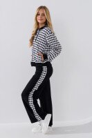 Спортивный костюм кофта+штаны для девочки Vio Faloni 6798 134 см Черно-белый (2000990494412D)  Фото №2