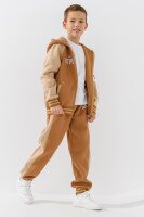 Спортивний костюм кофта+штани для хлопчика Lizi 3123 116 см Коричнево-бежевий  Фото №0
