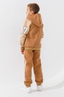 Спортивний костюм кофта+штани для хлопчика Lizi 3123 116 см Коричнево-бежевий  Фото №4