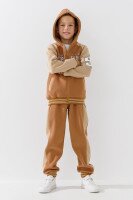 Спортивний костюм кофта+штани для хлопчика Lizi 3123 116 см Коричнево-бежевий  Фото №3