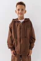 Спортивний костюм кофта+штани для хлопчика Waxmen 1114 122 см Кавовий (2000990751638W)  Фото №1