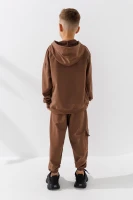 Спортивный костюм кофта+штаны для мальчика Waxmen 1114 122 см Кофейный (2000990751638W)  Фото №4