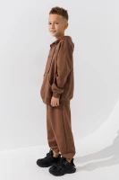 Спортивный костюм кофта+штаны для мальчика Waxmen 1114 122 см Кофейный (2000990751638W)  Фото №3