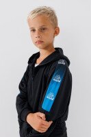 Спортивний костюм (кофта+штани) для хлопчика XHZ-0596 158 см Чорно-блакитний (2000990733139D)  Фото №0
