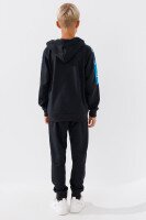 Спортивний костюм (кофта+штани) для хлопчика XHZ-0596 158 см Чорно-блакитний (2000990733139D)  Фото №5