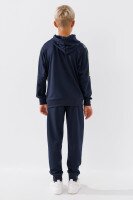 Спортивний костюм (кофта+штани) для хлопчика XHZ-0596 134 см Темно-синій з салатовим (2000990733214D)  Фото №4