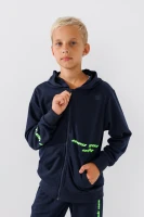 Спортивный костюм (кофта+штаны) для мальчика XHZ-0599 146 см Темно-синий с салатовым (2000990733054D)  Фото №0
