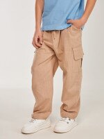 Купити Штани однотонні для хлопчика Aura Style 5023-1 140 см Бежевий Артикул: 2000999615153 Фото мініатюра № 1