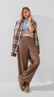 Купить Брюки однотонные женские SL 906 46 Коричневый Артикул: 2000999285639 Миниатюра фотографии № 1