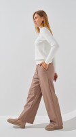 Купить Брюки однотонные женские SL 906 44 Мокко Артикул: 2000999285677 Миниатюра фотографии № 3