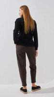 Купить Брюки MOM однотонные женские On me 2221 S Темно-коричневый Артикул: 2000990894243 Миниатюра фотографии № 5
