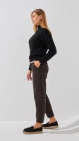 Купить Брюки MOM однотонные женские On me 2221 S Темно-коричневый Артикул: 2000990894243 Миниатюра фотографии № 3