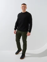 Купить Брюки зауженные однотонные мужские 3167 30 Хаки Артикул: 2000999466236 Миниатюра фотографии № 2