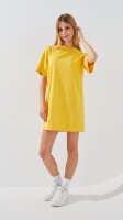 Купить Платье-футболка однотонное для девочки LAWA GBC02346 134 см Желтый Артикул: 2888000008039 Миниатюра фотографии № 3