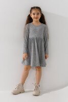Платье однотонное для девочки Q3234 92 см Серое  Фото №0