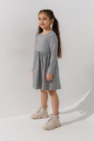 Платье однотонное для девочки Q3234 92 см Серое  Фото №2